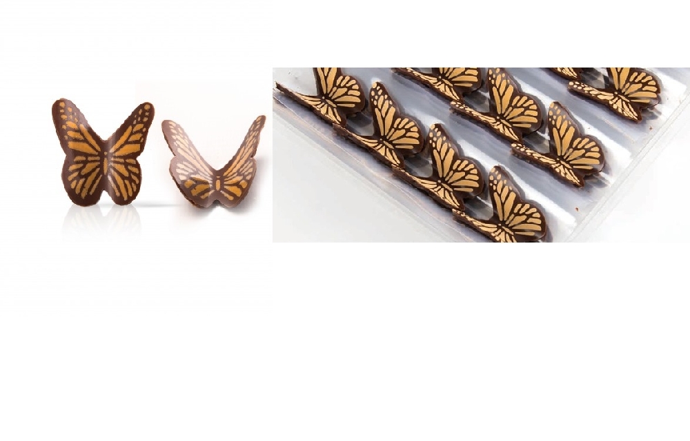 Decoratiuni din ciocolata Butterfly fluturasi dobla - 120buc