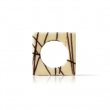 Decoratiuni din ciocolata patrat Eureka Striped dobla - 148buc