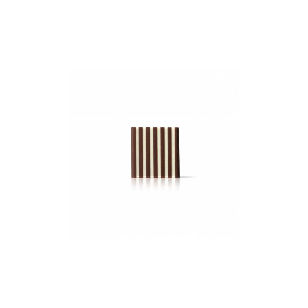 Decoratiuni din ciocolata patrate cu linii Domino Dobla - 500buc