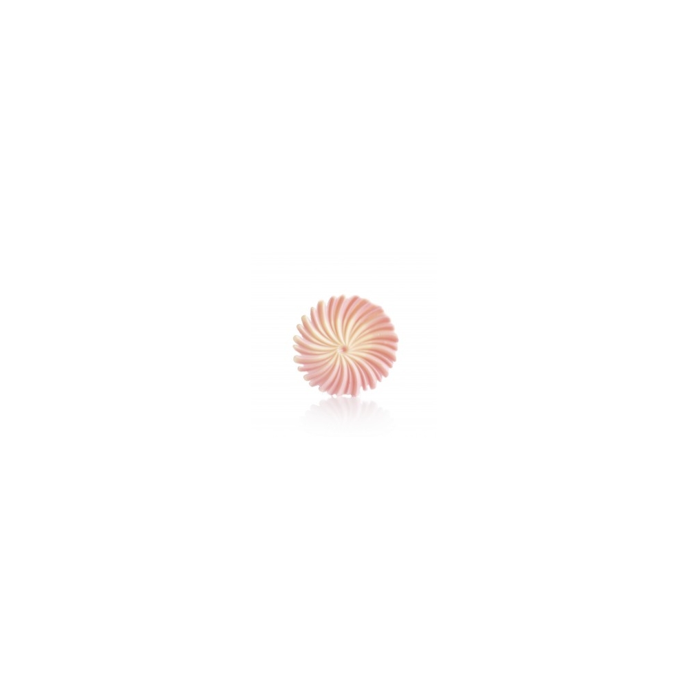 Decoratiuni din ciocolata Rosette Pink dobla - 30buc