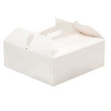 Cutie alba cu maner pentru tort 31x16x12h cm