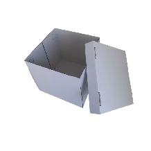 Cutie carton cu capac alb lucios - 20x20x25cm-0