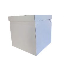 Cutie carton cu capac alb lucios - 25x25x25cm