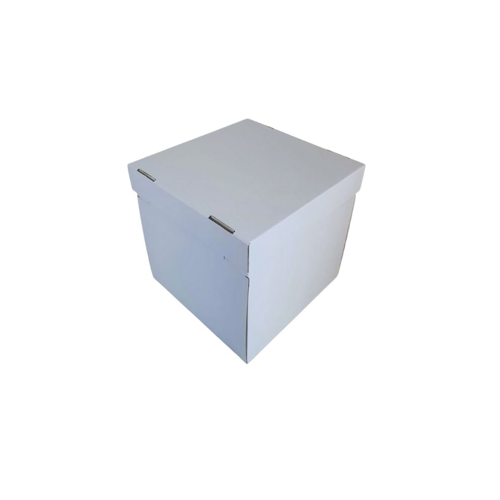 Cutie carton cu capac alb lucios - 35x35x35cm