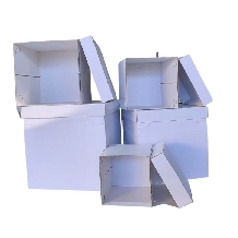 Cutie carton cu capac alb lucios - 40x40x40cm-1